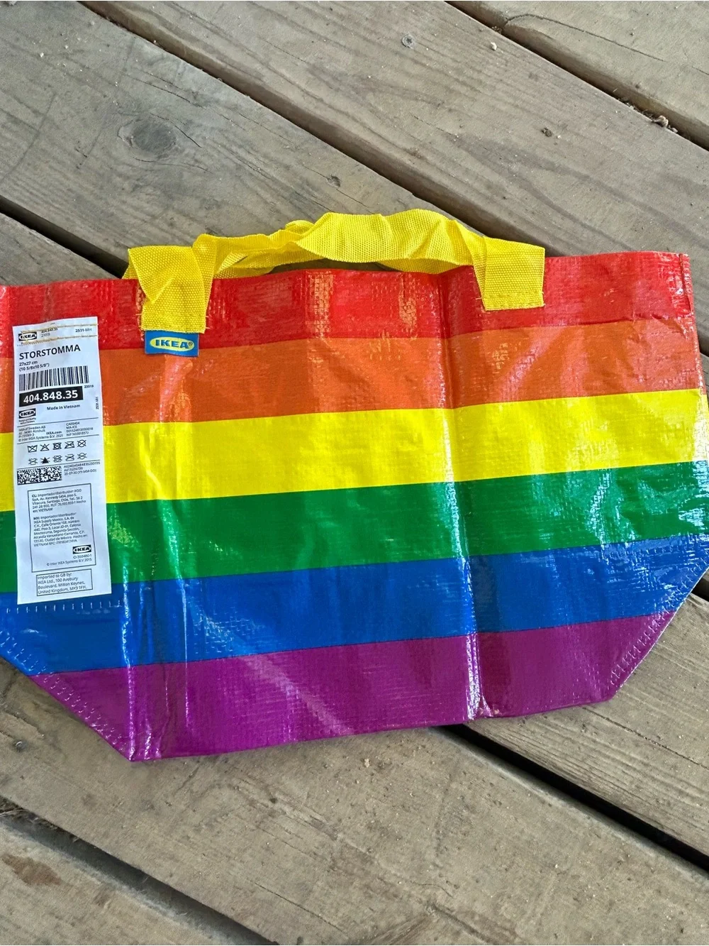 IKEA Rainbow STRORSTOMMA Tote Bag - Red Orange Yellow Green Blue Purple